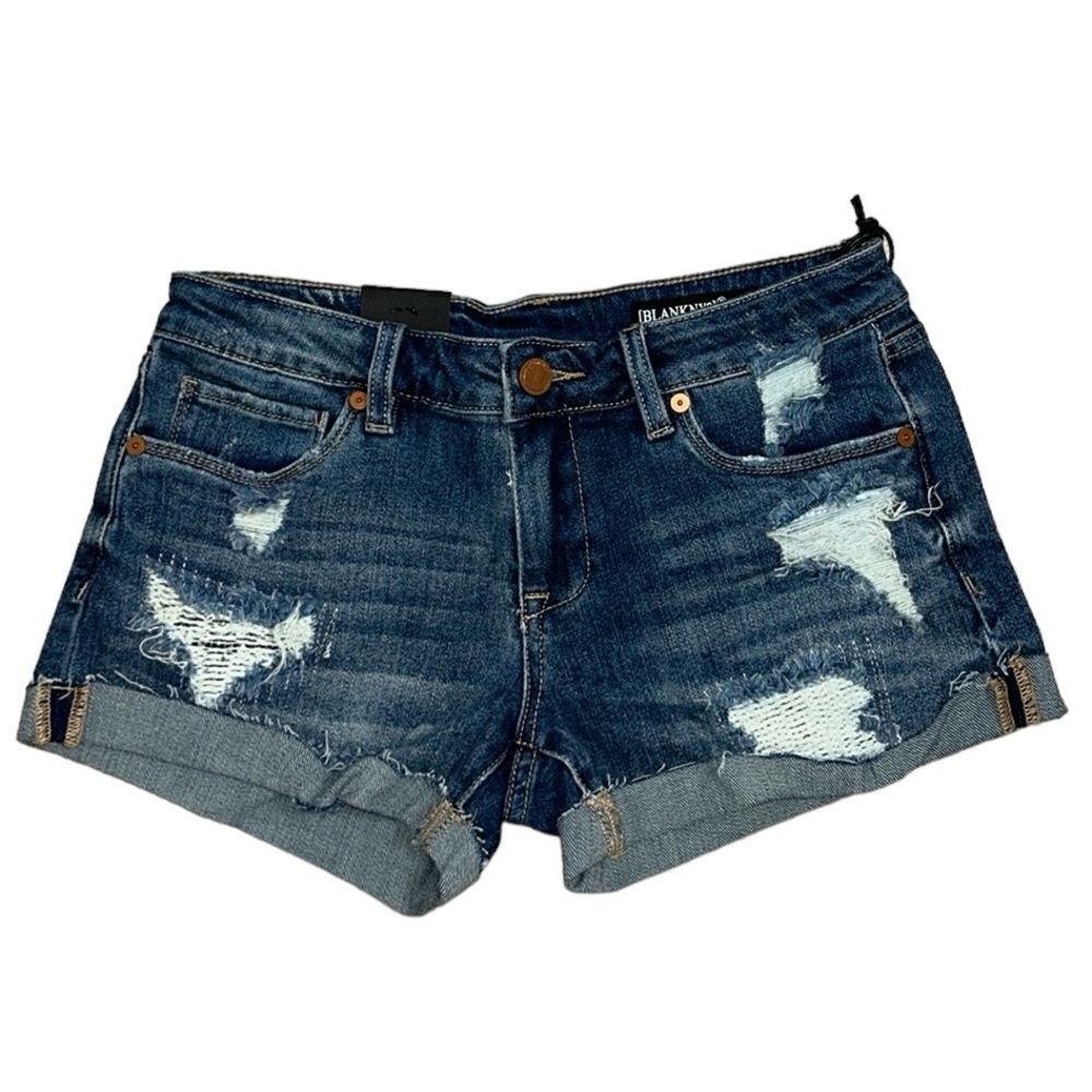 Blank NYC Fulton Roll up Distressed Denim Shorts(Size 24) - Picture 2 of 7